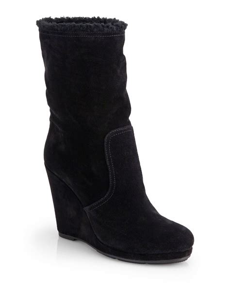 prada wedges|Prada wedge boots suede.